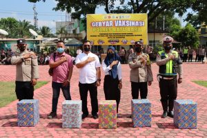Lewat Undian Berhadiah, Polres Batu Bara Perkokoh Mobilisator Vaksinasi