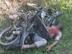 Sesosok Mayat Pria Diduga Korban Laka Lantas, Ditemukan Dalam Parit Tertimpa Septor