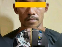 Polsek Selesai Ringkus Seorang Pria Lagi Asyik Isap Sabu