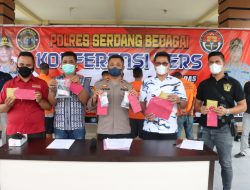 Polres Sergai Rilis Penangkapan 6 Pengedar Narkoba
