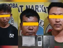 Polres Binjai Ciduk Tiga Pria Terduga Pengedar dan Pembeli Sabu Dengan BB 104,87 Gram