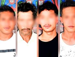 Polsek Lima Puluh Amankan  4 Pria Terduga Pungli di Pantai Sejarah