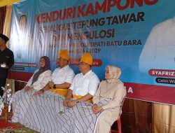 Kenduri Kampung Desa Simpang Dolok, Berikan Selamat Serta Semangat Kepada Baharuddin dan Syafrizal.