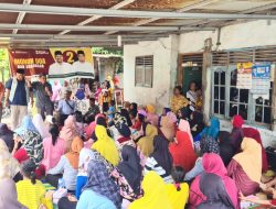 Cabup Batu Bara Baharuddin Siagian Disambut Ratusan Emak-Emak di Mandarsah Medang Deras