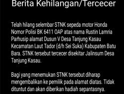 Berita Kehilangan/Tercecer