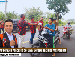 Berkah Ramadhan, PAC Pemuda Pancasila Kecamatan Sei Balai berbagi takjil ke Masyarakat