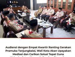 Audiensi dengan Empat Kwartir Ranting Gerakan Pramuka Tanjungbalai, Wali Kota Akan Upayakan Mediasi dan Carikan Solusi Tepat Guna Keberlanjutan Kwarcab Gerakan Pramuka Kota Tanjungbalai