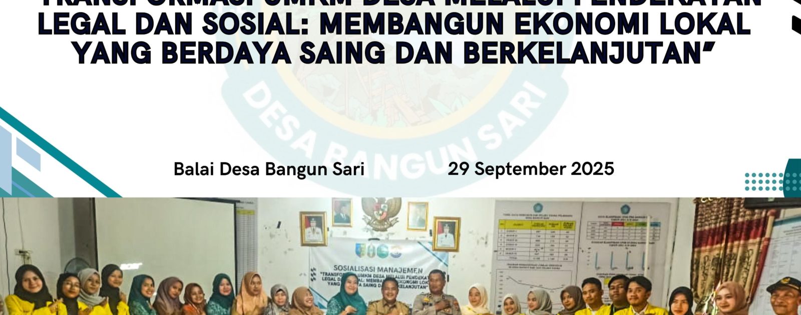 Mahasiswa KKN Kelompok 9 Fakultas Ekonomi Universitas Asahan Sukses selenggaralan Sosialisasi Manajemen di Desa Bangun Sari