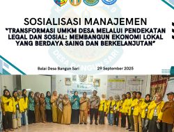 Mahasiswa KKN Kelompok 9 Fakultas Ekonomi Universitas Asahan Sukses selenggaralan Sosialisasi Manajemen di Desa Bangun Sari