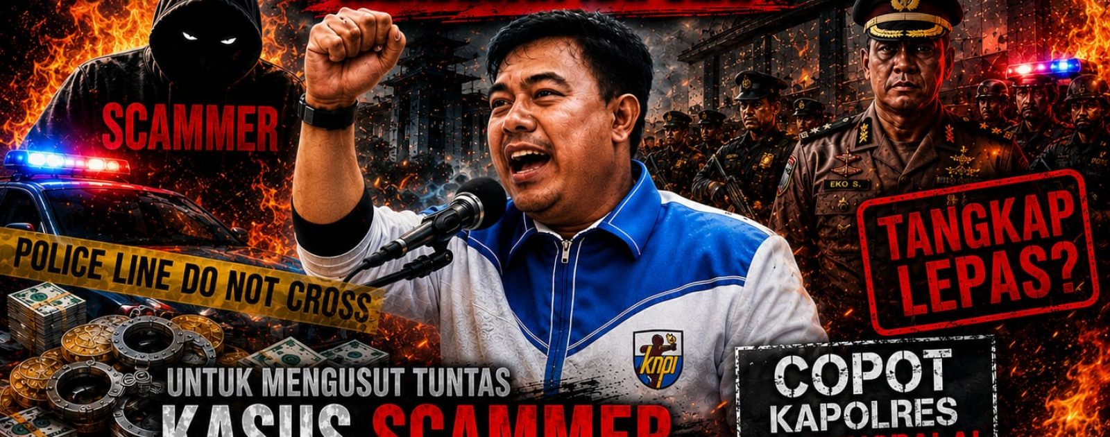 Ketua Umum DPP KNPI Haris Pertama Desak KAPOLRI Tuntaskan Kasus  SCAMMER  Di Tanjungbalai
